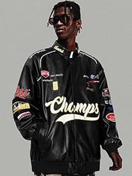 Aelfric Eden Men's Motorcycle Jacket Blackair Moto Varsity